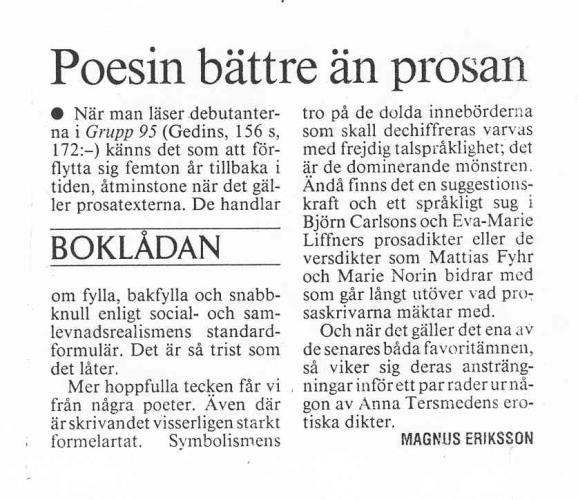 Svenska Dagbladet 1995